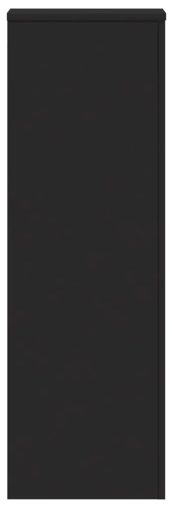 Suportes para plantas 2pcs 33x33x100 cm derivados madeira preto