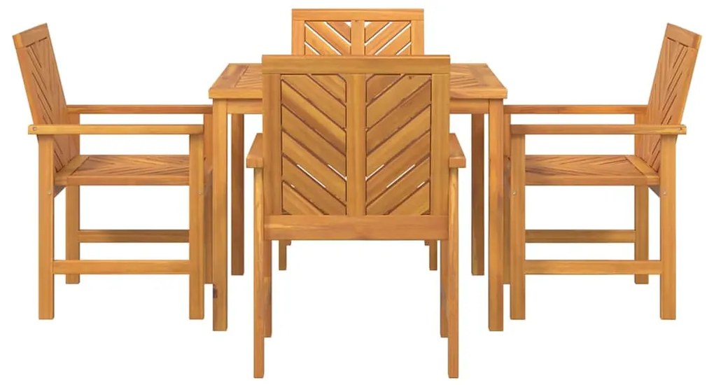 Conjunto de Jantar de Jardim de 4 Peças em Madeira de Acácia