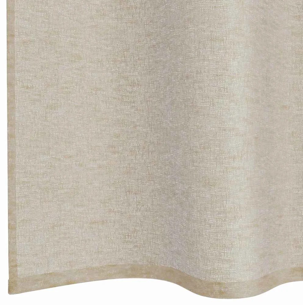 Cortinas com cortinas 2 pcs Areia 140 x 260 cm Poliéster