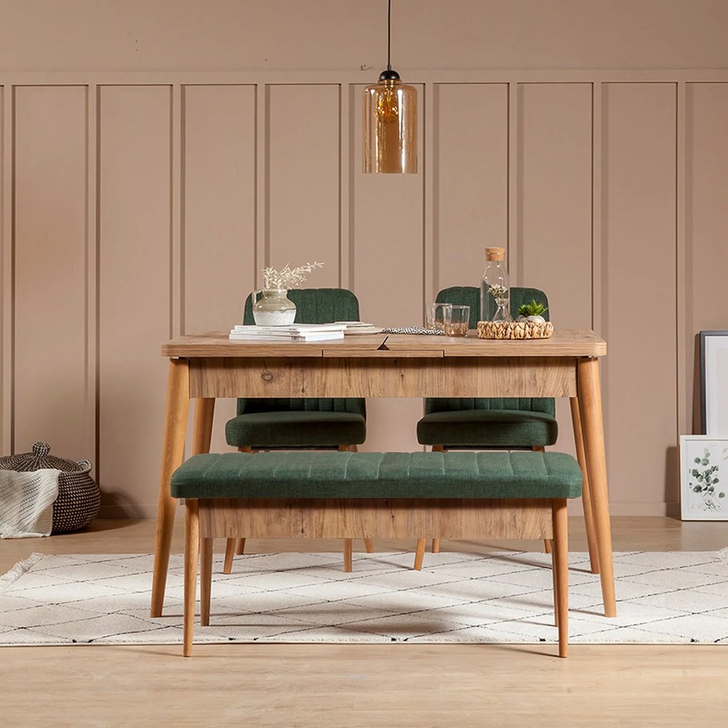Conjunto de Mesa de Jantar Extensível e Cadeiras Vina – Pinho Atlântic
