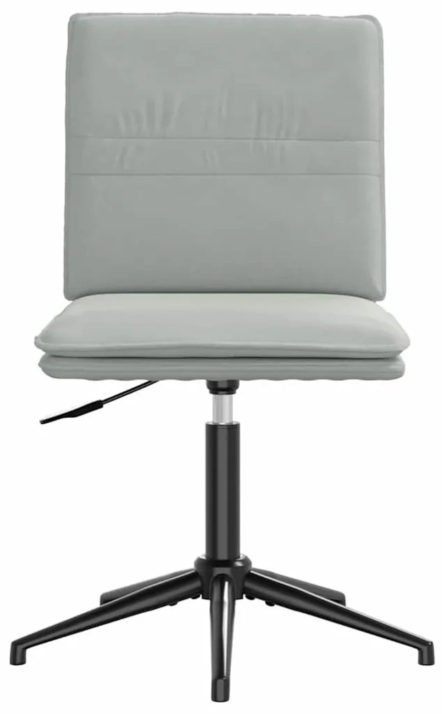 Cadeiras de jantar 6 pcs veludo cinzento-claro