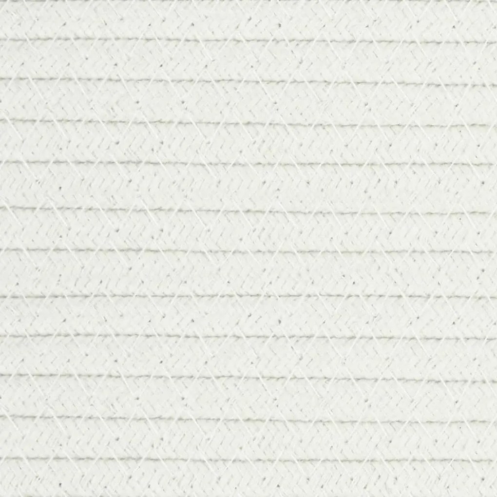 Cesto de arrumação Ø60x36 cm algodão cinzento e branco