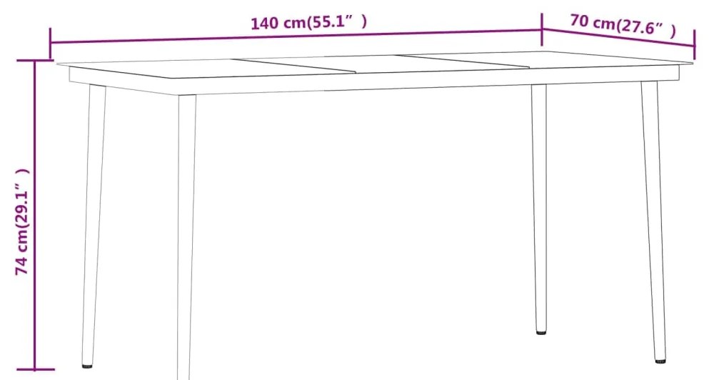 5 pcs conjunto de jantar para jardim com almofadões bege