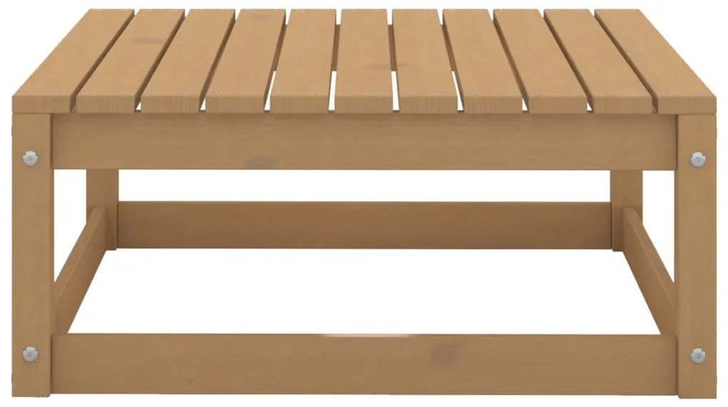 4 pcs conjunto lounge de jardim pinho maciço castanho mel