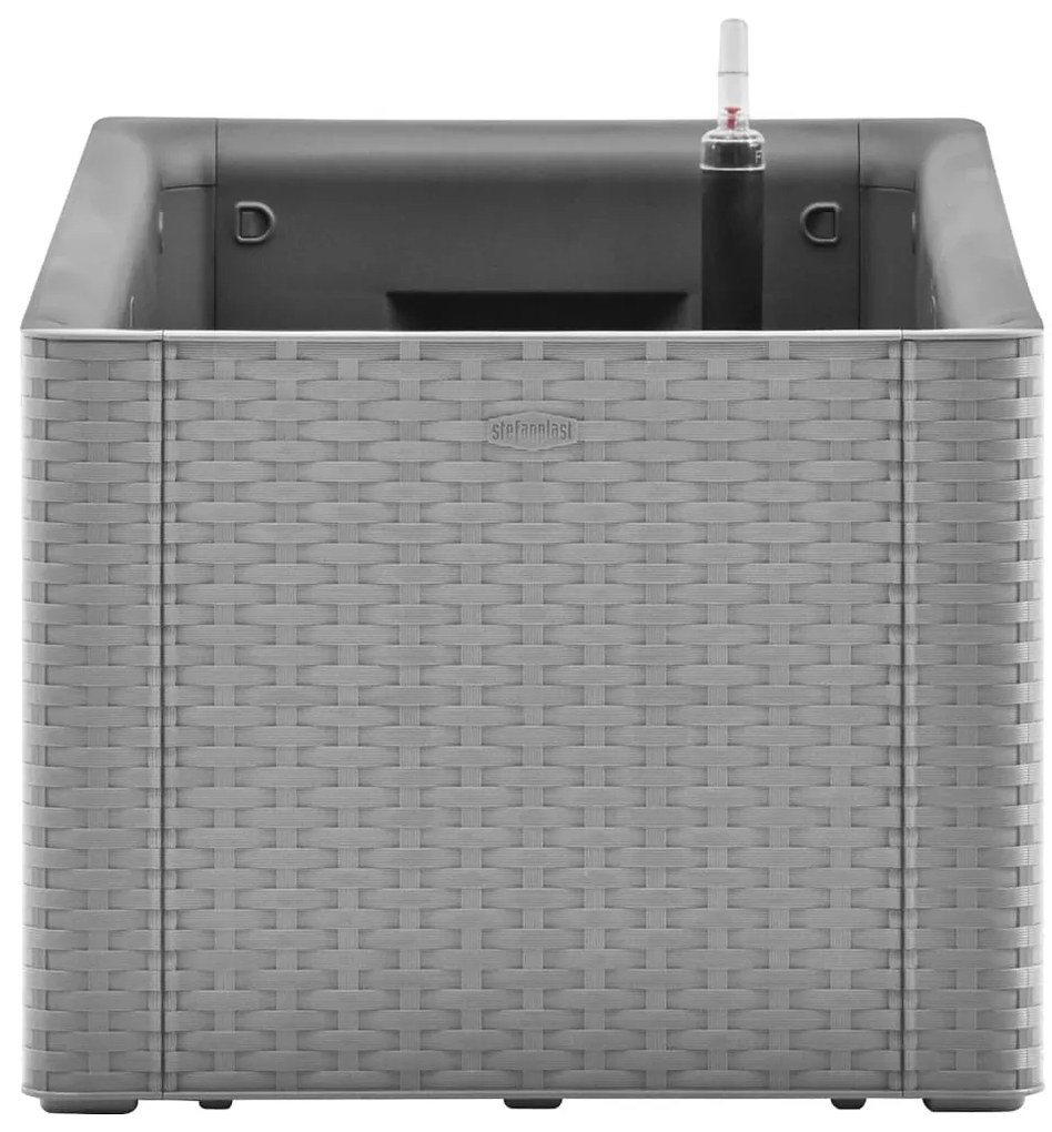 Vaso/floreira c/ sistema rega automática 100x43x33 cm cinzento