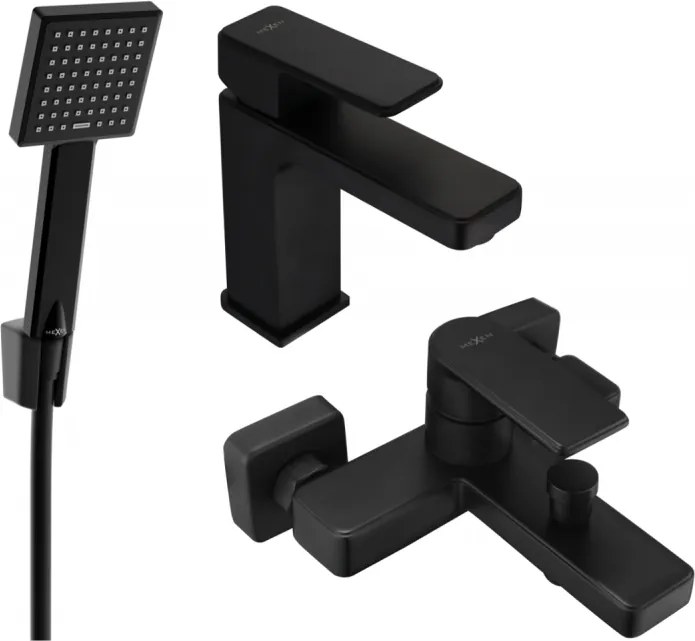 Mexen Mino R45 conjunto de banheira, preto - 72403R45-70