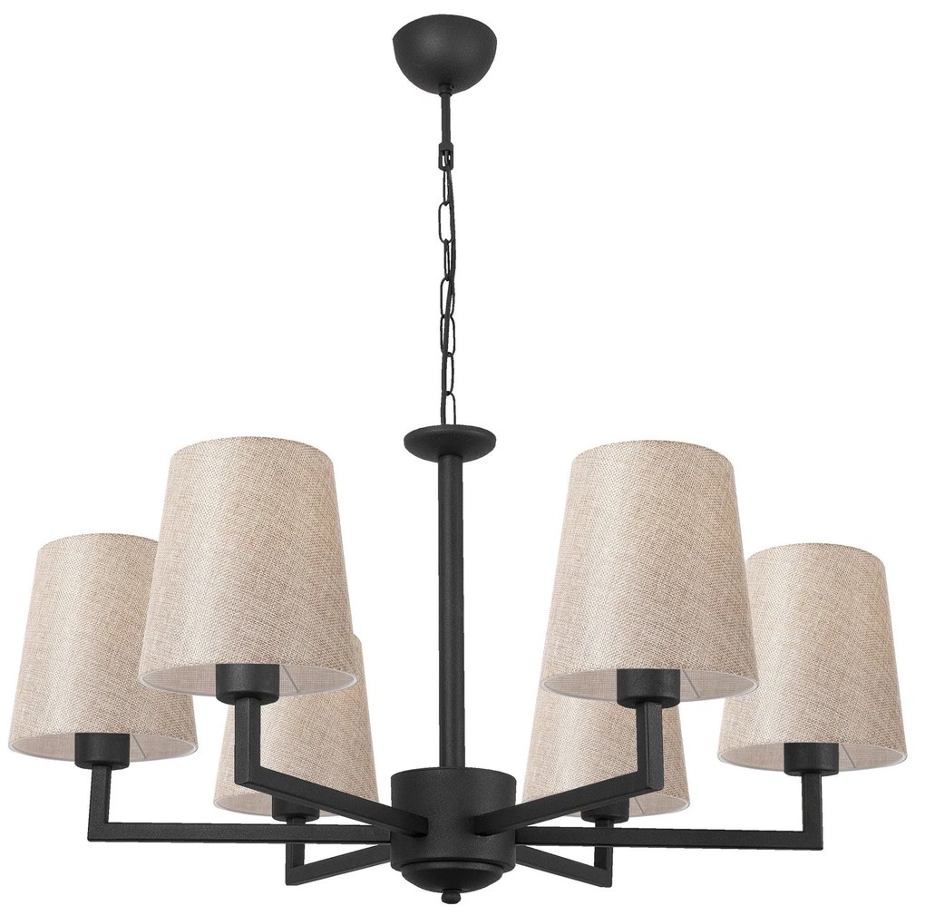 Candeeiro Chandelier Profil – Preto e Creme – 80 cm x 80 cm