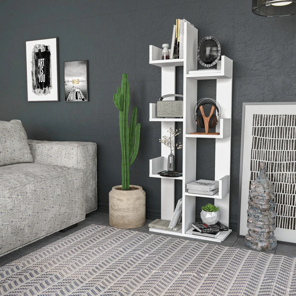 Estante Luisa – Branco – 50 cm x 22 cm x 137 cm
