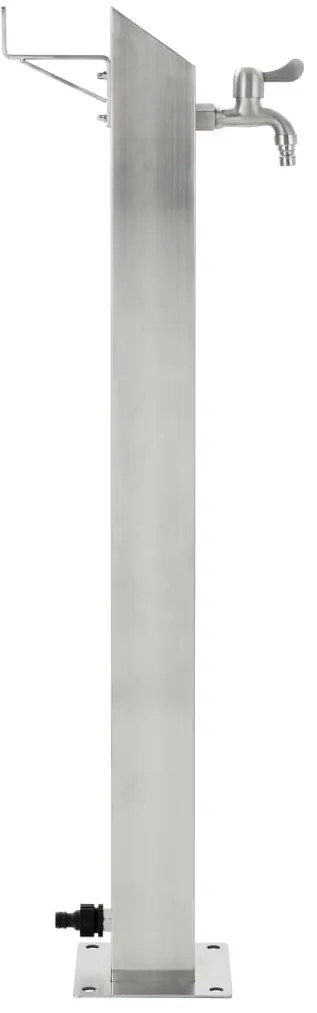 Coluna de água para jardim em aço inoxidável quadrada 95 cm