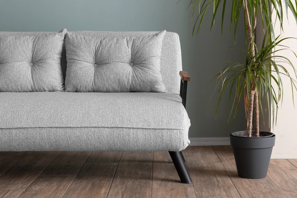 Sofá-Cama 2 Lugares Sando – Cinzento – 175x133 cm