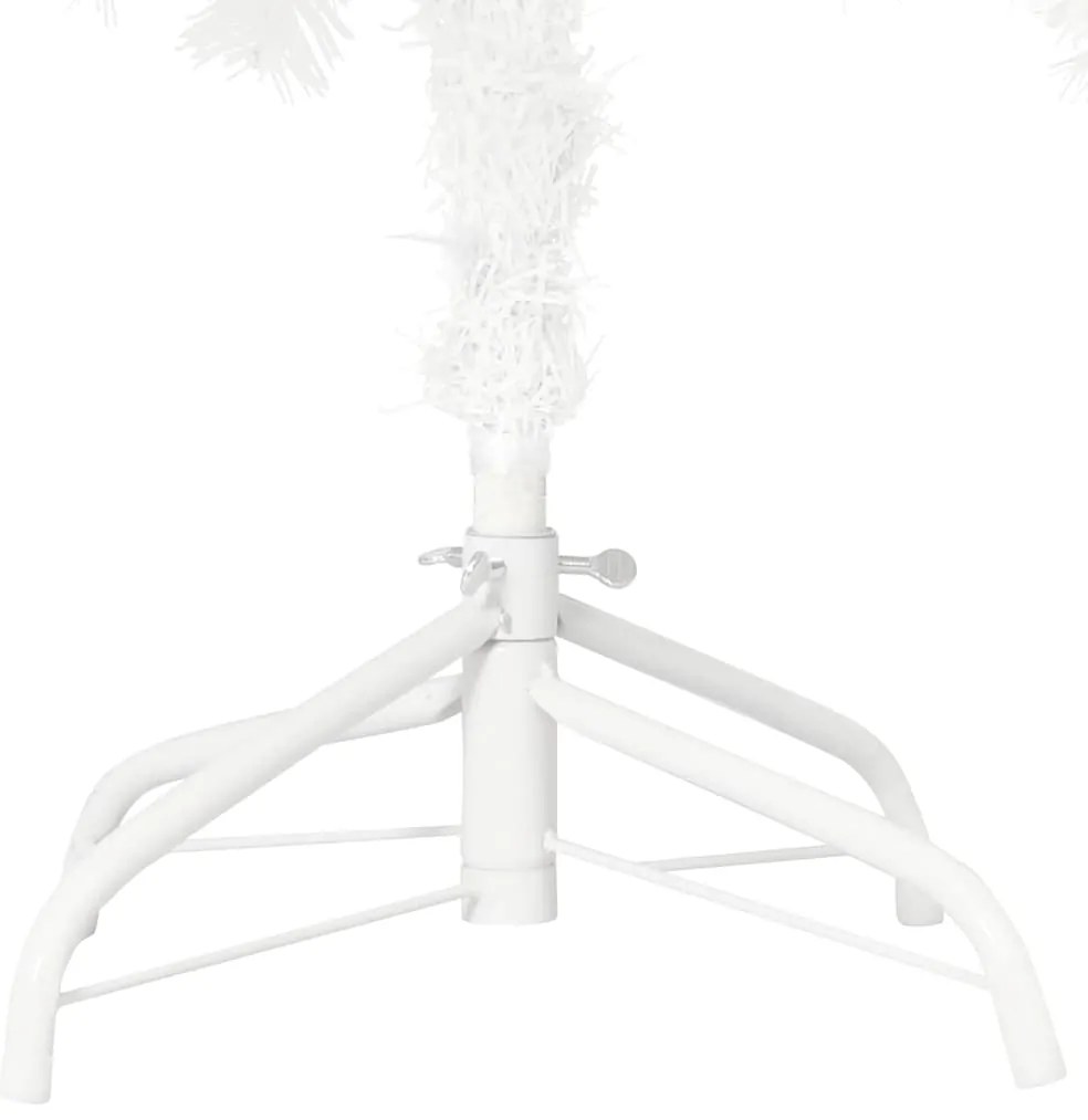 Árvore Natal artificial pré-iluminada c/ bolas branco