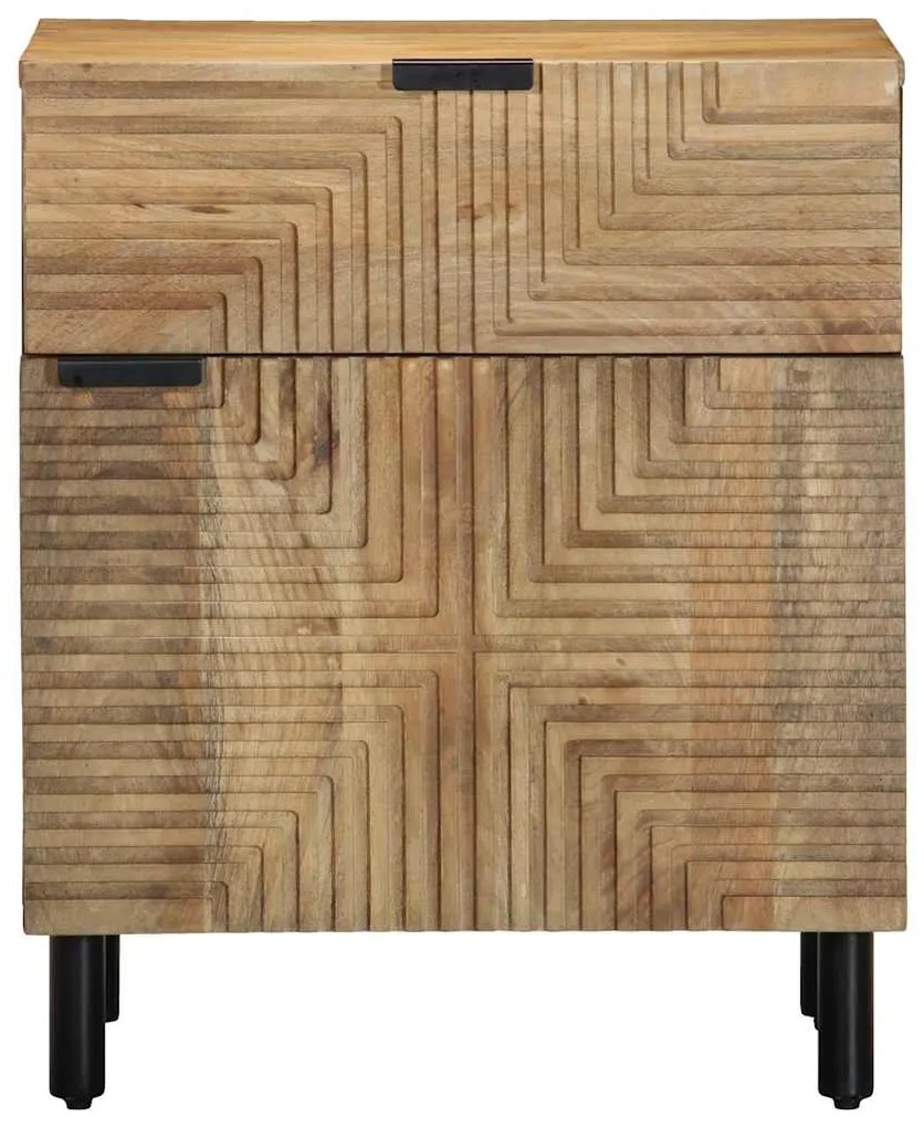 Mesa de cabeceira 50x33x60 cm madeira de mangueira maciça