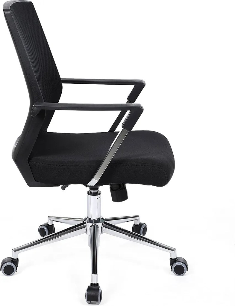 Cadeira escritorio giratória com encosto em rede preta