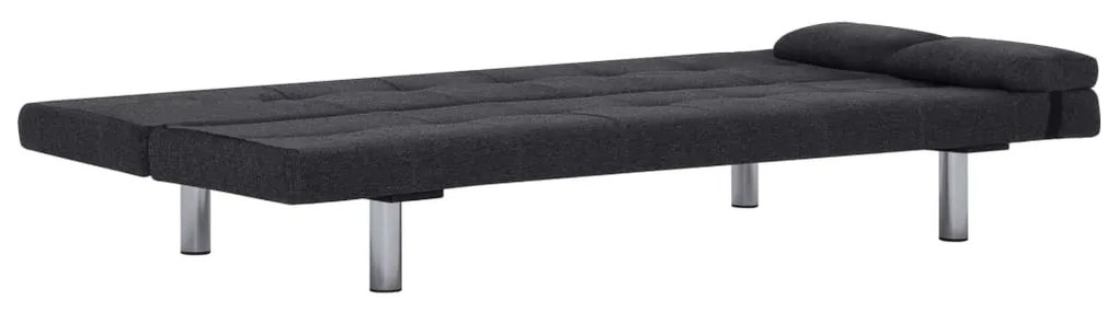 Sofá Cama Vivian - Cor Cinzento Escuro - Em Tecido, Estrutura em Madei