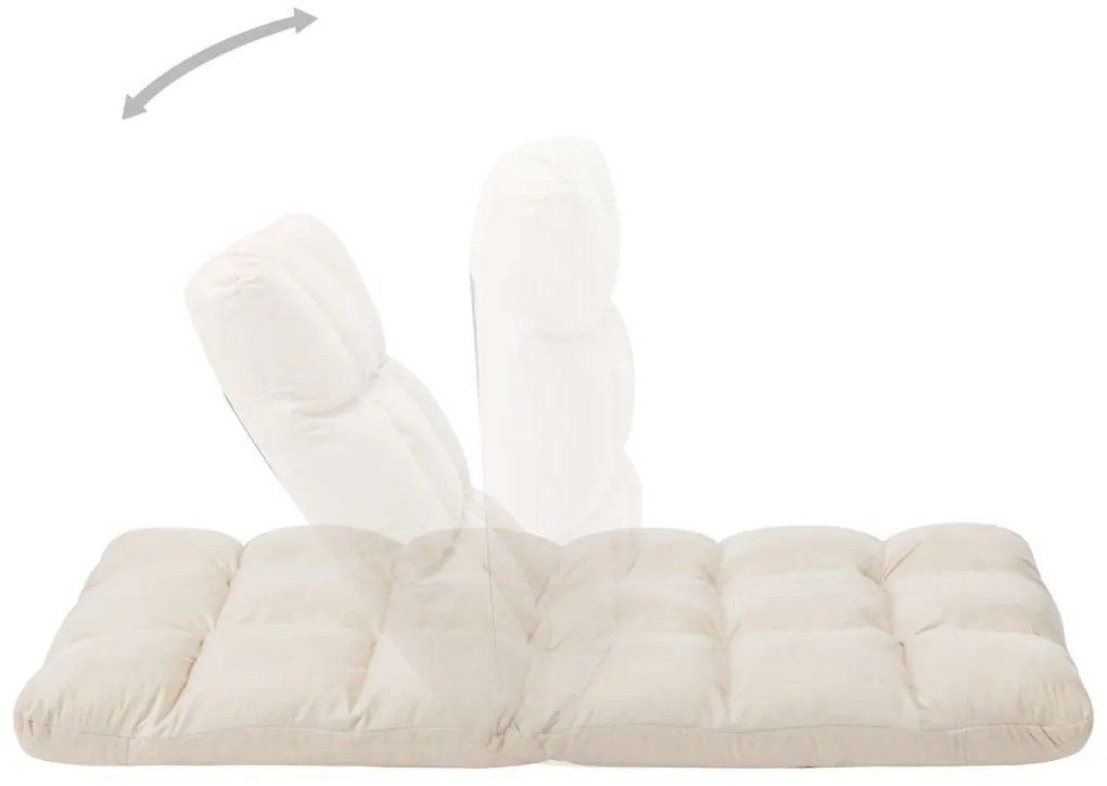 Colchão dobrável microfibra creme