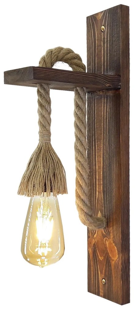 Candeeiro de Parede Ahsap – Nogueira – 45 x 9 x 17 cm