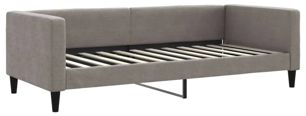 Sofá-cama c/ gavetão/gavetas 90x200 cm tecido cinza-acastanhado