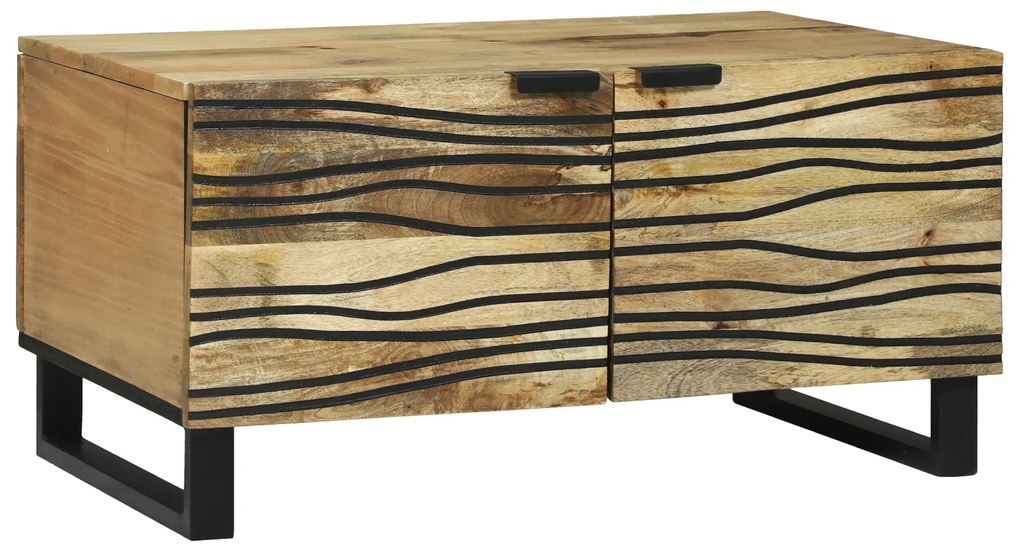 vidaXL Mesa de Centro - 80 x 50 x 40 cm, Madeira de Mangueira Maciça