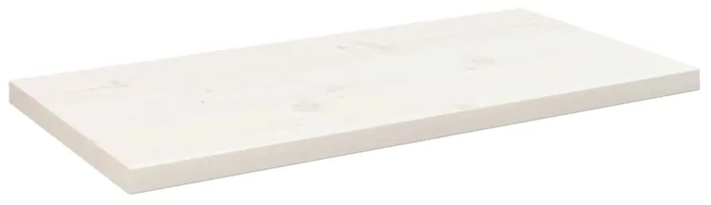 vidaXL Tampo de mesa retangular 80x40x2,5 cm pinho maciço branco