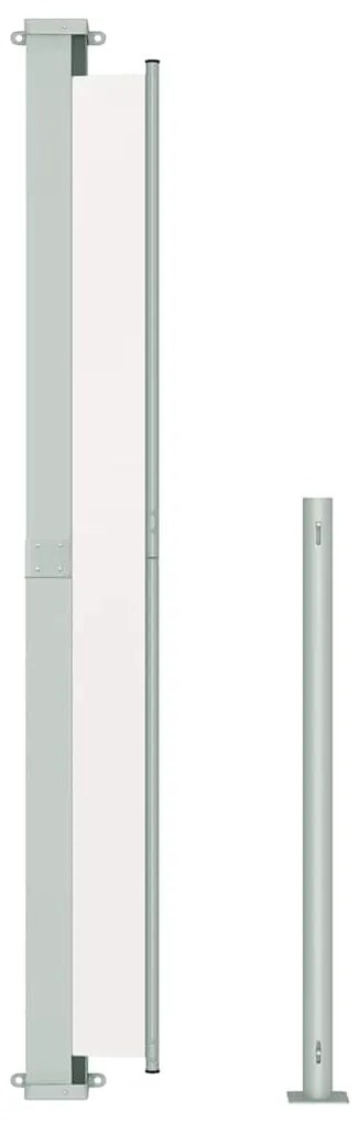 Toldo lateral retrátil para pátio 220x500 cm cor creme