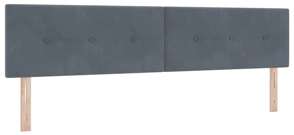 Cama Box Spring com Colchão vidaXL Cinza Escuro 200x200 cm Veludo