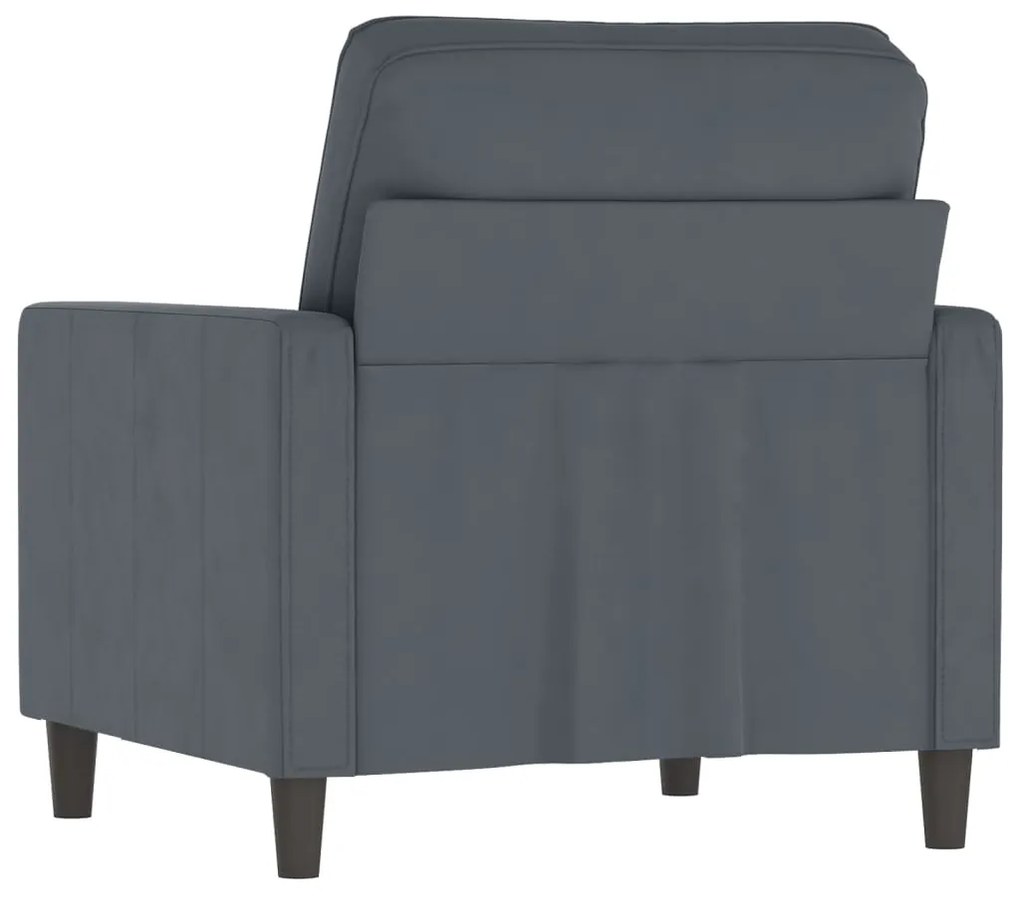 Poltrona 60 cm veludo verde-escuro