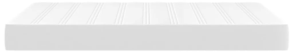Colchão de molas ensacadas 120x200x20cm couro artificial branco
