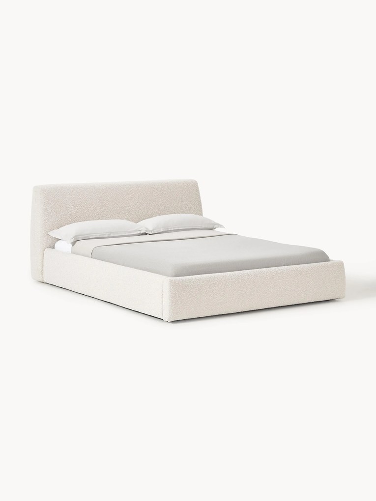 Bouclé Upholstered Bed Cloud