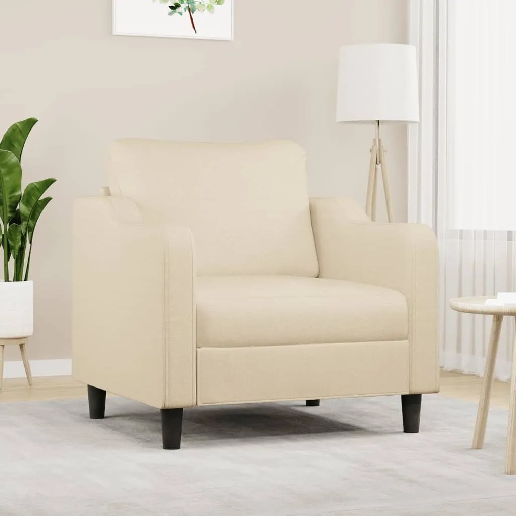 Poltrona 60 cm tecido cor creme