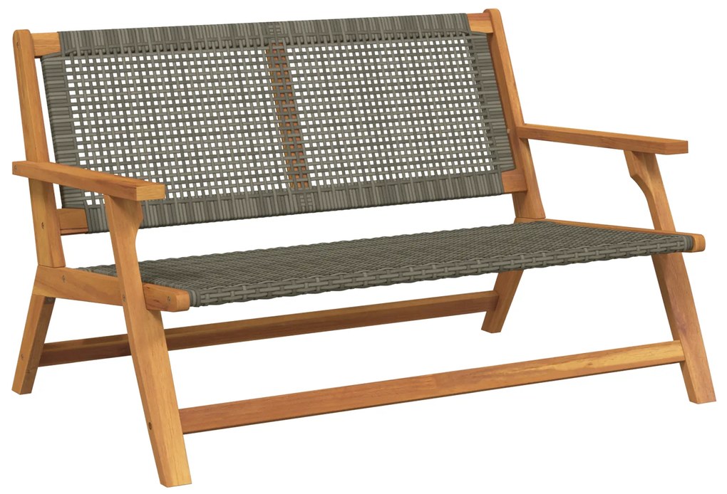 Conjunto de Cadeiras e Mesa - 3 Peças em Madeira de Acácia Maciça Cinz