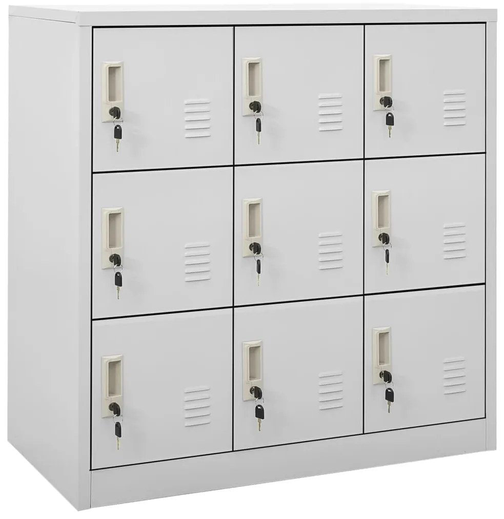 Cacifos 5 pcs 90x45x92,5 cm aço cinzento-claro