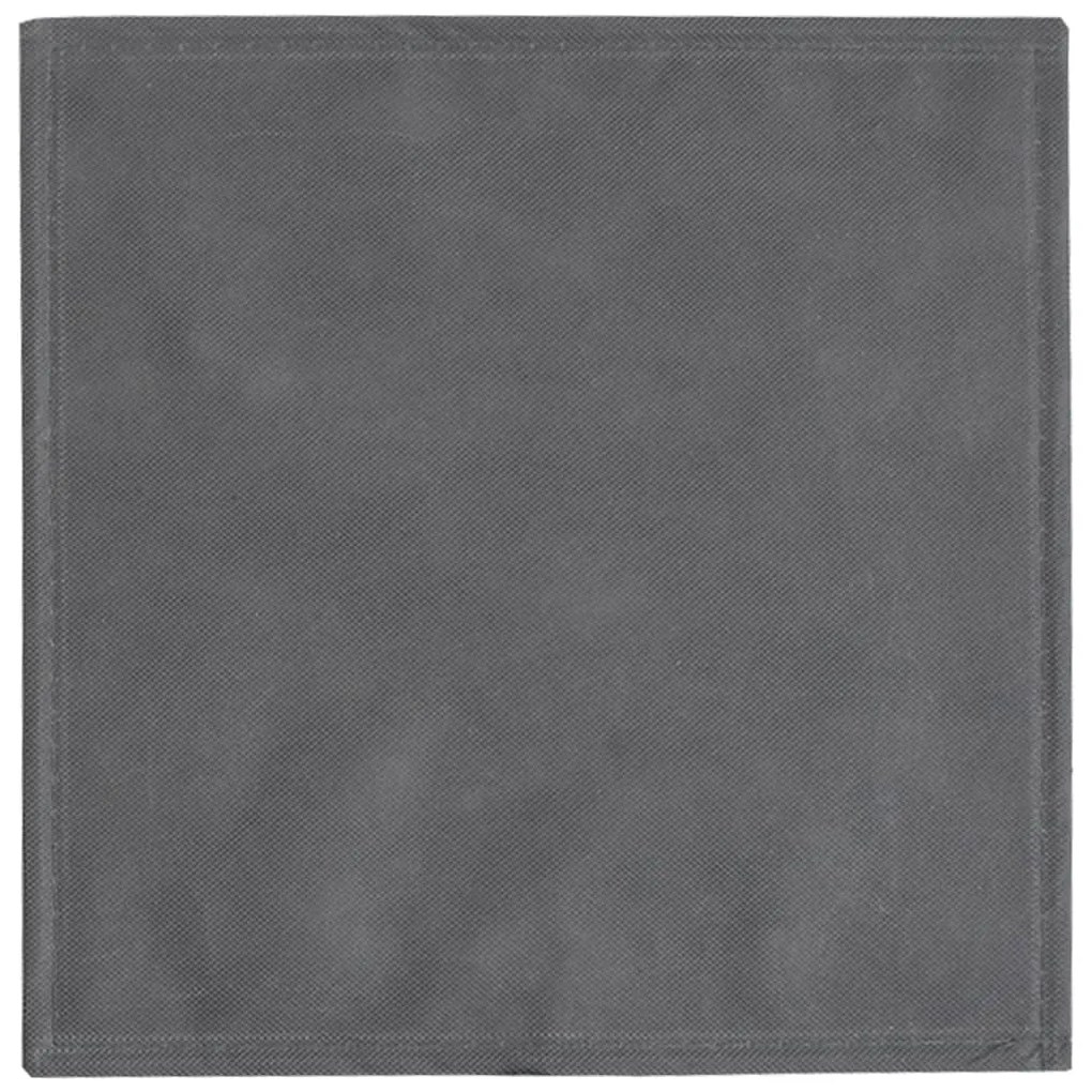 Caixas de arrumação dobráveis 4 pcs 32x32x32 cm TNT cinzento