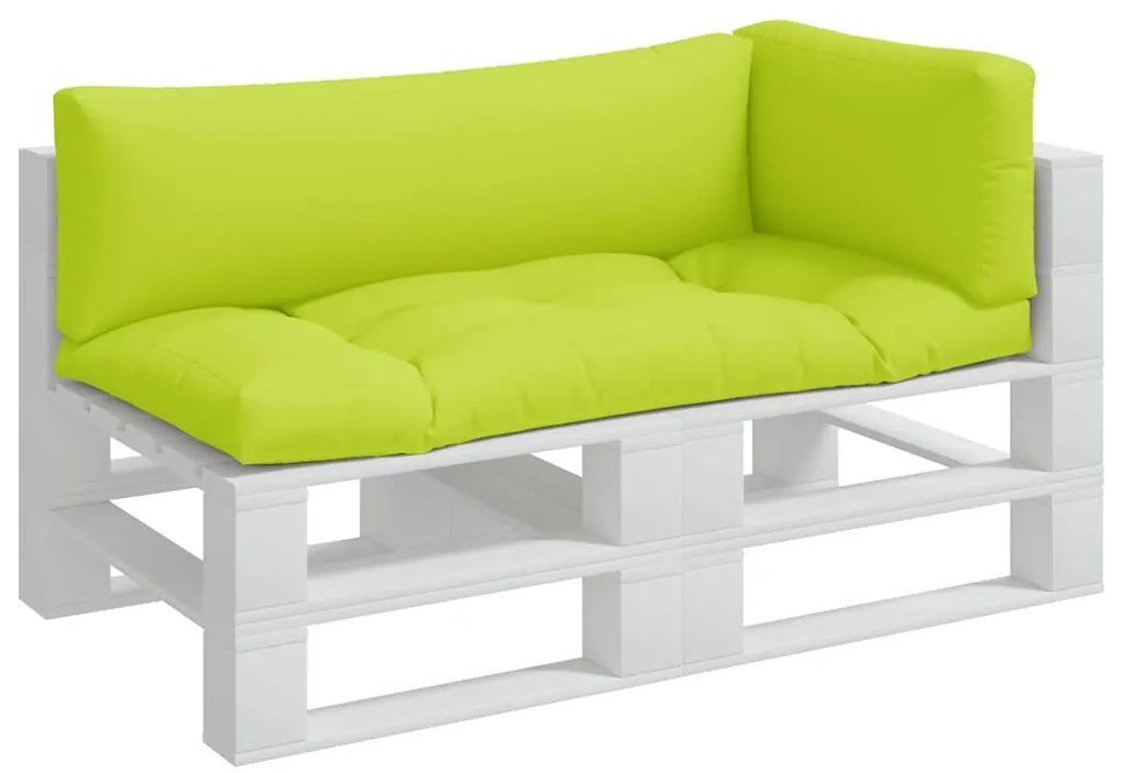 Almofadões para móveis de paletes 3 pcs tecido verde brilhante