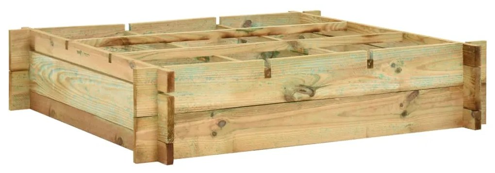 vidaXL Canteiro de jardim elevado 90x90x20 cm madeira impregnada
