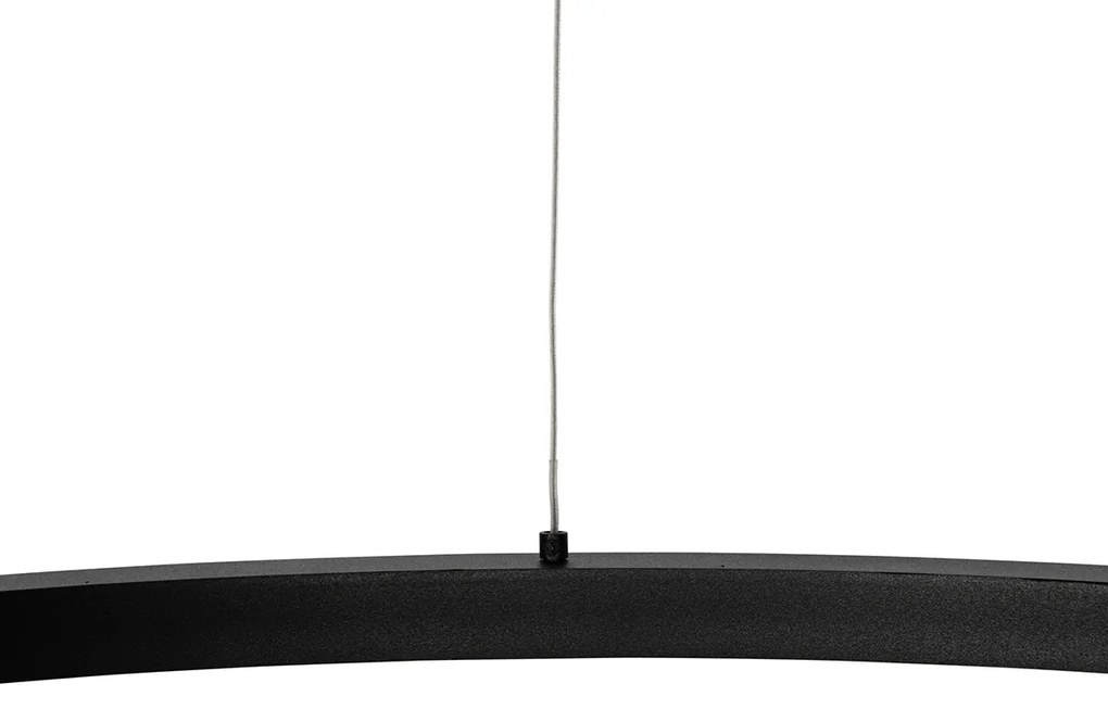 Candeeiro de suspensão preto 80 cm com LED regulável em 3 níveis - Girello Design