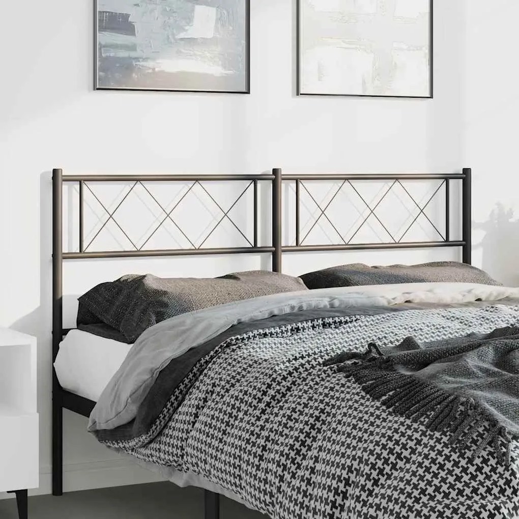 Cabeceira de cama 135 cm metal preto