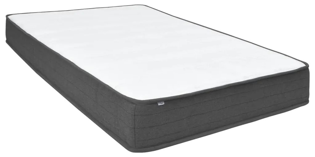 Cama boxspring 140x200 cm tecido cinzento-escuro