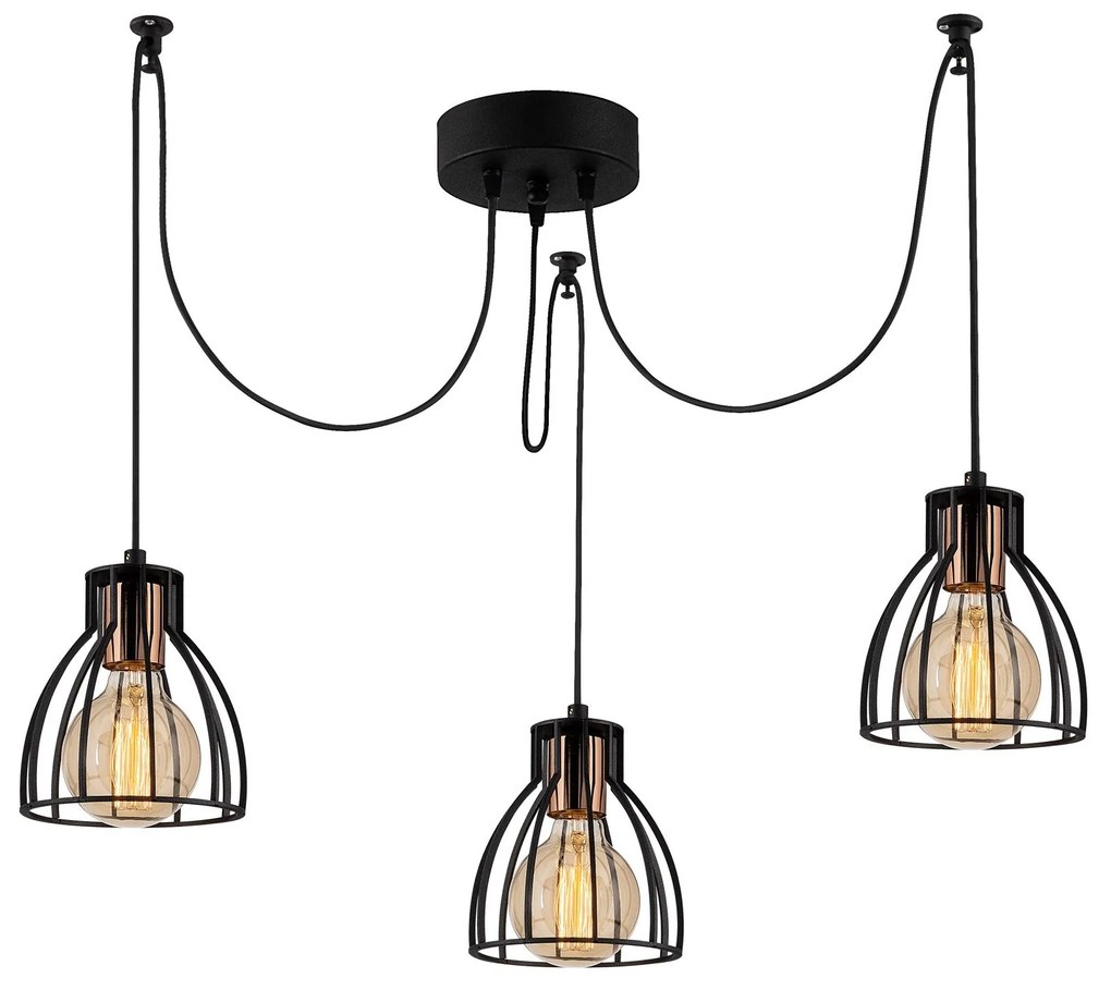 Candeeiro de Teto Kemah – Preto – Diâmetro 105 cm, Altura 106 cm