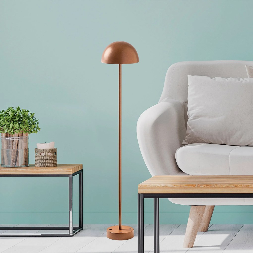Candeeiro de Pé Sept – Cobre – Diâmetro 20 cm Altura 115 cm