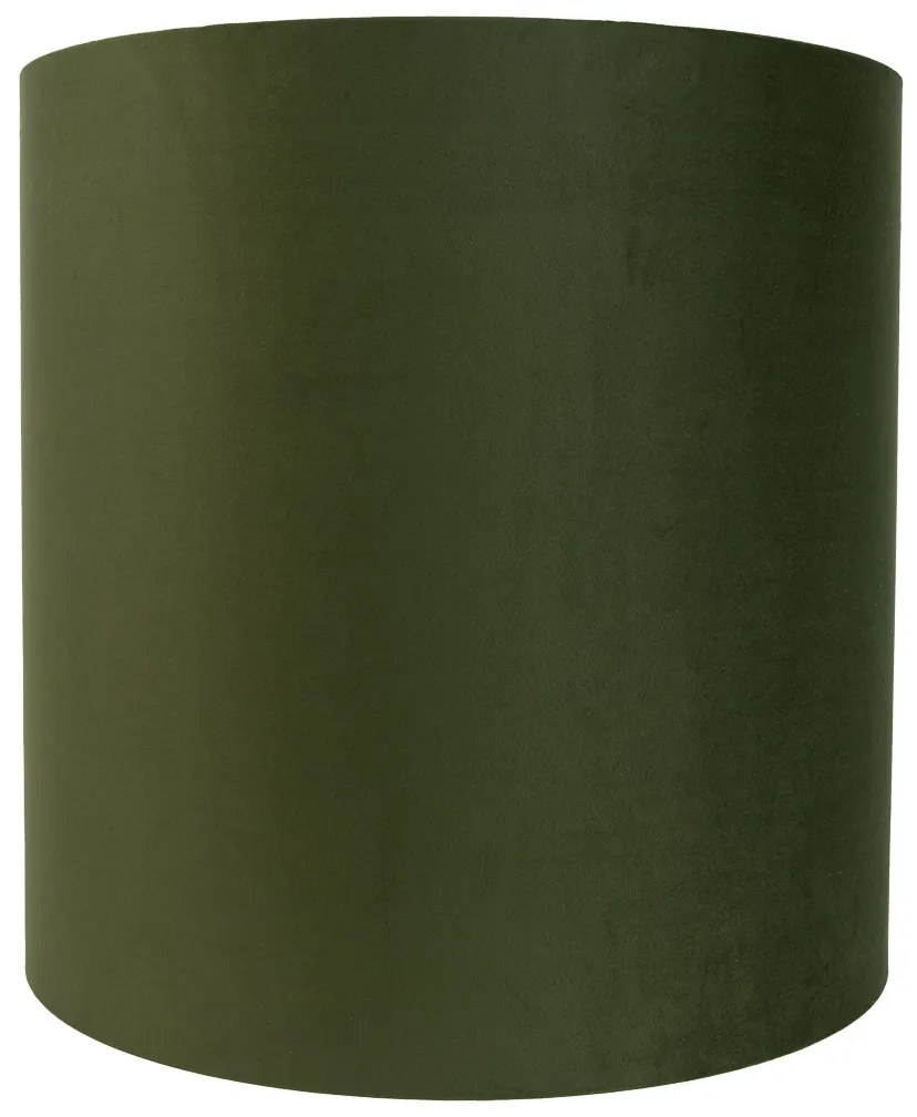 Abajur de Veludo Verde 40/40/40 com Interior Dourado