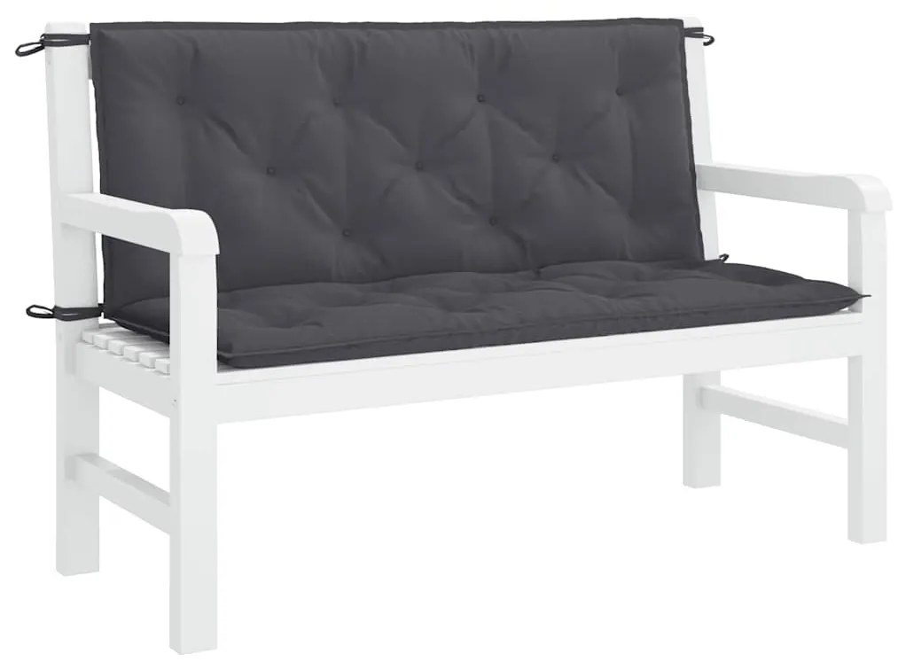 Almofadão banco jardim 120x(50+50)x7cm tecido oxford antracite