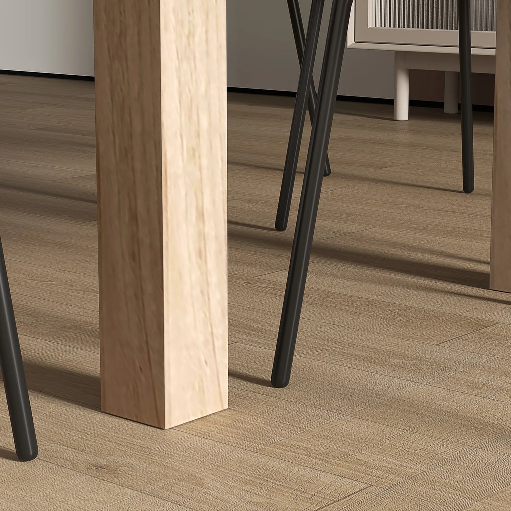 Mesa de Jantar Mesa Retangular para 6 Pessoas Mesa de Refeição para Cozinha Sala de Jantar 140x80x78 cm Madeira