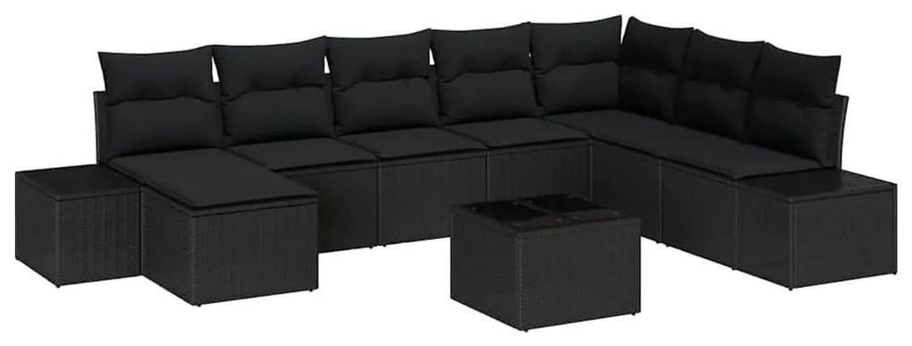 Conjunto de Sofá de Jardim com 9 Peças da , Almofadas em Rattan Sintét