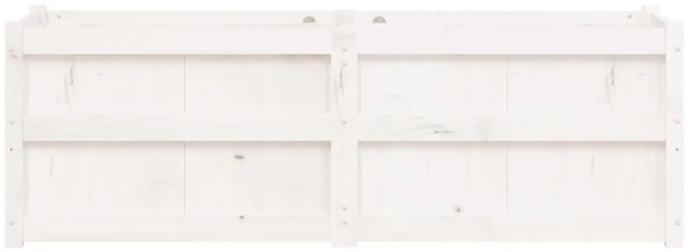 Vaso/floreira de jardim 150x50x50cm madeira pinho maciça branco