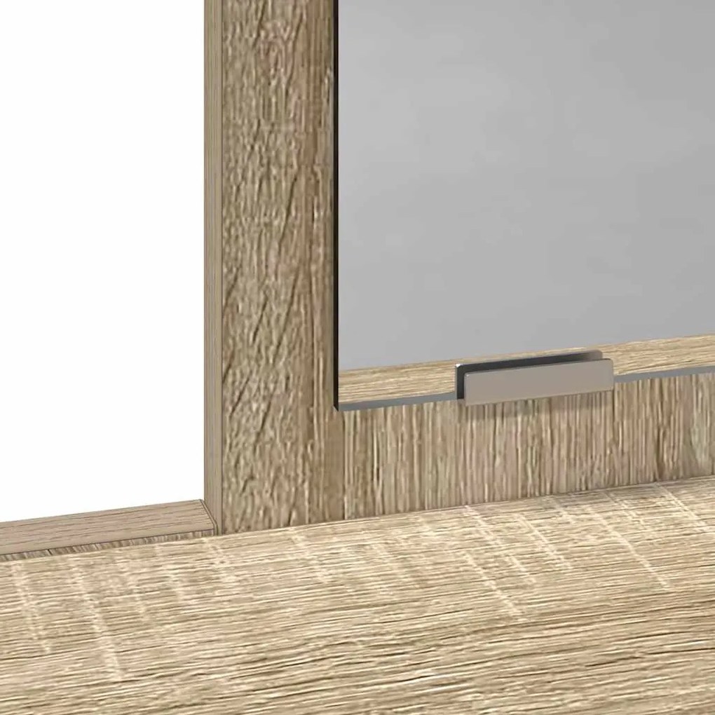 Mesa de Maquilhagem com Gavetas Carvalho Sonoma 100x41x140 cm