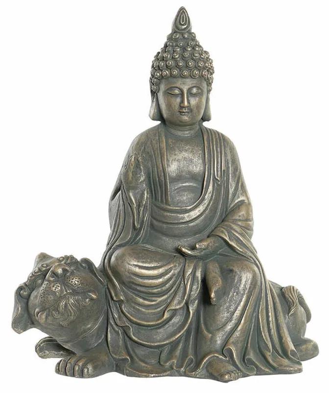 Figura Decorativa DKD Home Decor Fibra de Vidro Buda Acabamento envelhecido (38 x 25 x 43 cm)