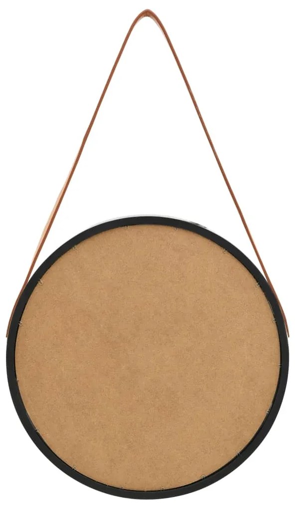 Espelho de parede com alça 40 cm preto