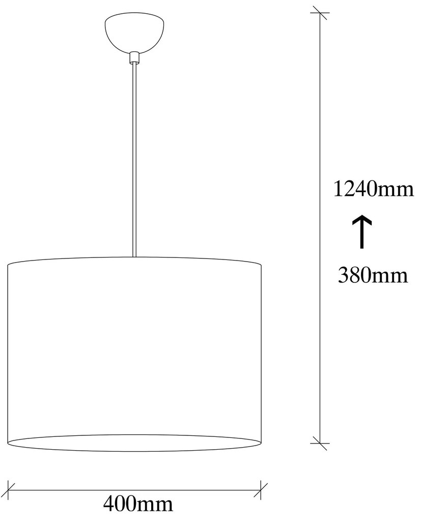 Candeeiro de Teto Abajur – Multicolor – Diâmetro 40 cm, Altura 124 cm