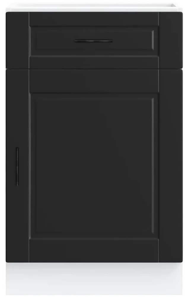 Armário base de cozinha Porto derivados de madeira preto