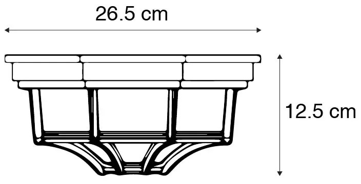 Candeeiro de teto rústico cinzento escuro 26,5 IP44 - Bri